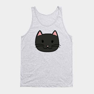 Cute Black Cat Doodle Tank Top